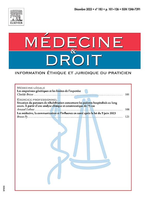 Go to journal home page - Médecine & Droit